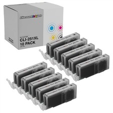 10 CLI-251XL 251 XL HY Black Printer Ink Cartridge for Canon Pixma ip8720 ix6820 picture