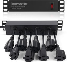 10 inch Rack PDU, 8 Rear Outlets, 1020J Surge Protection &15A Overload Switch, 1 picture