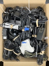 Large Mixed Lot of Assorted Cables Power Adapters Chargers Car Wall AV 3 Prong picture