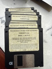 Microsoft Word 6.0 Full Windows Set 9-Disk Floppy Vintage picture