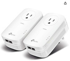 Set of 2 TP-Link TL-PA9020P AV2000 Powerline Ethernet Adapter Kit-new, open box picture