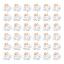 36pcs Yellow Keyboard Switches 5-Pin 50gf Linear Keyboard Switch Replacement picture