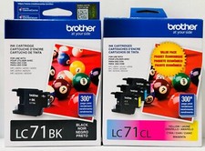 New Genuine Brother LC71 Black Cyan Magenta Yellow Ink Cartridges Box MFC-J430W picture