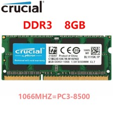 CRUCIAL DDR3 8GB 16GB 1066 MHz PC3-8500 Laptop SODIMM 204-Pin Memory RAM 8G 16G picture