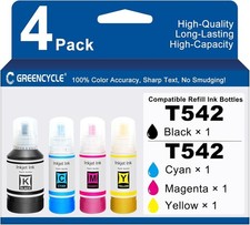 4PK 542 Refill Ink Bottles for T542 Works with ET-5150 ET-5170 ET-5180 ET-5800 picture