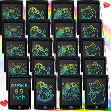 20 Pack LCD Writing Tablet for Kids: 8.5 Inch Colorful Drawing Doodle Boards - R picture