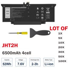 🧡LOT JHT2H Battery For DELL Latitude 7310 7410 04V5X2 0HRGYV 0WY9MP Y7HR3 52Wh picture