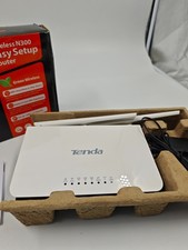Tenda WIRELESS N300 EASY SETUP ROUTER F3 WiFi Router/Extender WHITE Used picture