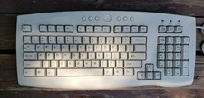 Vintage Computer Keyboard Wired Clicky Keys White Tested & Working picture