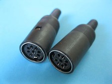 60 pcs Standard DIN Jack 8 Pin Female Connector with Plastic Handle New picture