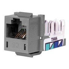 Hubbell HXJ6GY24 XCELERATOR CAT6 Modular Jack, Grey picture