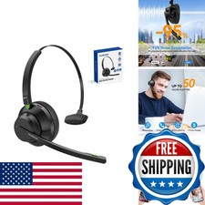 AUSDOM A2301 Trucker Bluetooth Headset Wireless 5.2 AI Noise Cancelling 50H picture