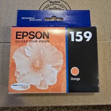 Genuine OEM Epson 159 Orange Ink Cartridge C13T159920 for R2000 SEALED Exp 2027 picture