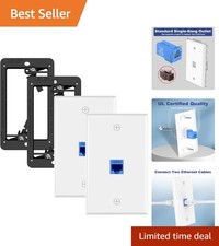 Listed Ethernet Wall Plate 2-Pack, 1000Mbps with Easy Installation Bracket picture