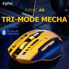 Inphic A9 Bluetooth Wireless Mouse Rechargeable 2.4GHz Noiseless Clicks 2400dpi picture