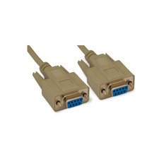 25ft Serial Null Modem Cable DB9 Female DB9 Female - Beige picture