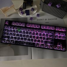 PBT Cherry Profile Keycaps Gradient Shine-Through 97/133 Keys Mechanical picture
