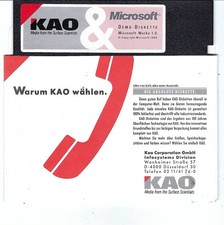 ITHistory SOFTWARE IBM   (1989)  KAO MICROSOFT Works Demo   (German) 5.25