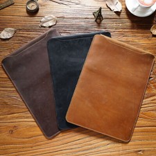 Genuine Leather Laptop Sleeve Case For Macbook Pro 14 M5/M4 Air 13 Carrying Bag picture