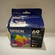 Epson 69 T069520 Cyan Magenta Yellow Cartridge 3-Pack Genuine sealed 01/2023 picture