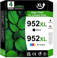 952XL Ink Cartridges High Yield (4-Pack, Black/Cyan/Magenta/Yellow) picture