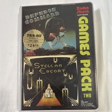 TRS-80 Games Pack Two Defense Command Stellar Escort 26-1925 CIB Tandy picture