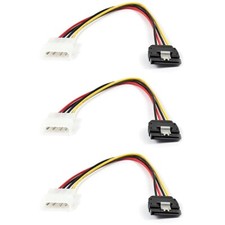 3 Pcs SATA Serial ATA 15-Pin Female to Molex 4-Pin Male HDD Drive Power Cable picture