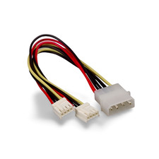 8in Power Y Cable Molex 4 Pin for 5.25