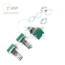 3PCS 6mm 3PIN Knurled Single Linear B10K ohm Rotary Potentiometer picture