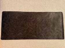 Black/Gray Topographic Pattern Extended Mouse Pad Desk Mat 35 x 14 in picture