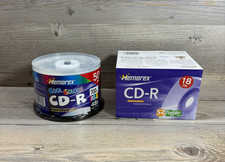 Lot Memorex CD-R 18 Pack w/ Cases & 50pk Colors 700 MB 80 Min Sealed Blank Discs picture