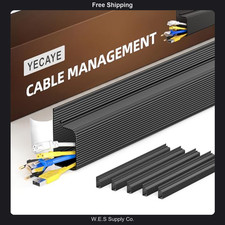 YECAYE Cable Management 6 Pack Black Desk Cord Organizer Clips picture