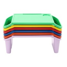 6 Pcs Kids Lap Desk Rectangular Desk Tray for Writing Eating Game Classroom picture