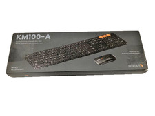 ProtoArc KM100-A Keyboard and Mouse, Bluetooth, Wireless, Black picture