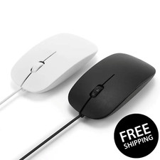 Ultra-thin Laptop External Small Ergonomic Mouse Wired USB Mouse Desktop Mouse picture