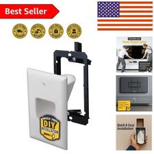 Listed 1-Gang Recessed Wall Plate: Ideal Cord Concealer for Wall-Mounted TVs picture