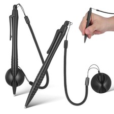 2Pcs Precision Resistive Stylus Pens for Computer Touch Screens Black ABS picture