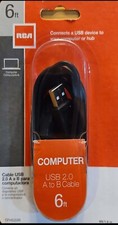 RCA Computer USB 2.0 A to B Cable 6-Feet (TPH520R) Connect USB To Computer / New picture