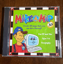 Make-A-Map 3D PC Mac CD-ROM NEW SEALED 1997 Vintage Educational Software RARE picture