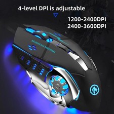 Wireless Gaming Mouse PC Rechargeable LED Light USB Computer Laptop Silent Mice picture