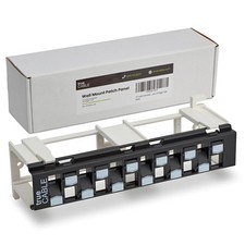 Cat6A Unshielded 12-Port Blank Toolless Modular Keystone Black picture