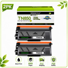 2x GREENCYCLE TN850 BK High Yield Toner Cartridge Fit For MFC-L5800DW MFC-5850DW picture