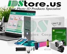 New IDP Smart-21S Single Side Photo ID Card Printer Bundle P/N 653311B picture