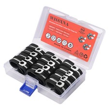 3 8 Inch Wire Cable Clamps 28 Pack Stainless Steel Rubber Insulated P Clamp Set picture