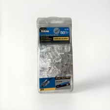 IDEAL Cat6 RJ45 Feed-Thru Modular Plugs Clear Gold Plated 50pcs 85-376 picture