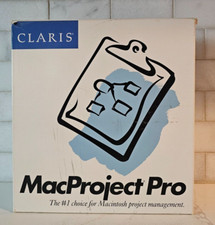 RARE VTG Claris MacProject Pro Project Management Software Macintosh 3.5