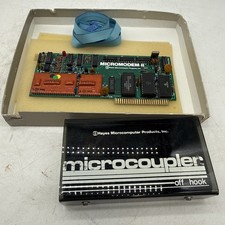 ✅  ⌘ Vintage Hayes Micromodem II Modem & Microcoupler w/ Cable for Apple II picture
