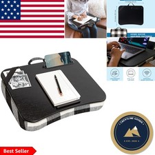 2-Pack Designer Lap Desk Set with Storage Basket - Modern and Multifunctional picture