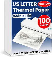 100 Sheets Thermal Printer Paper, 8.5In X 11In US Letter Size picture