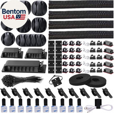 192 PCS Cable Management Kit 4 Wire Organizer Sleeve,11 Cable Holder,35Cord Clip picture